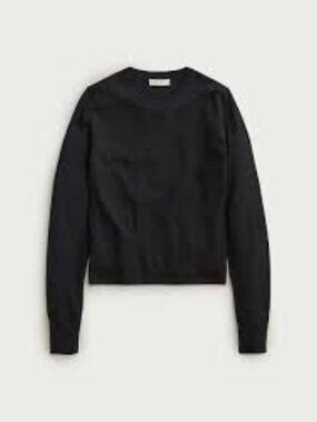 J. Crew Black Long-Sleeve Crewneck Sweater